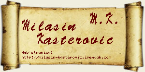 Milašin Kašterović vizit kartica